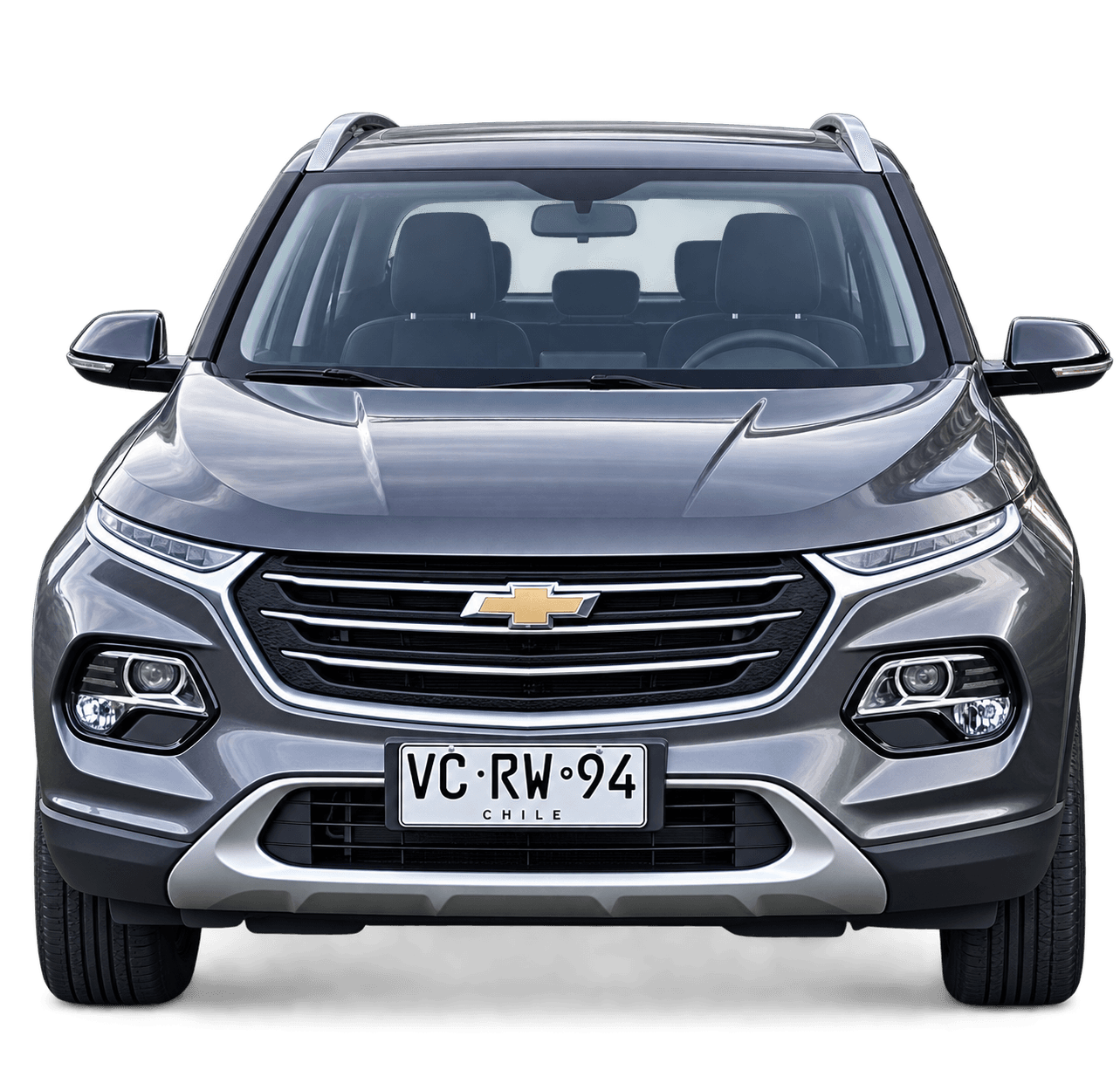 Vista frontal de la Chevrolet Groove gris de MAV Rent a Car
